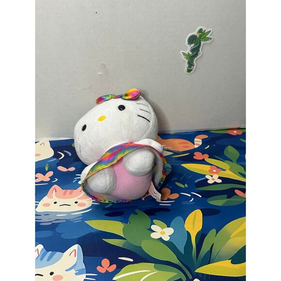Ty Hello Kitty Rainbow Dress Beanie Buddy Plush Stuffed Animal Doll Sanrio 2013 - Picture 12 of 12